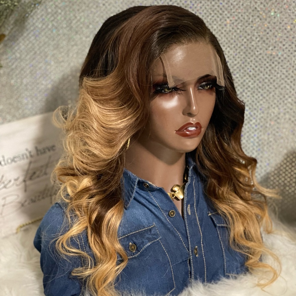 🔥New 26” Sexy Akiriya 4X5 Closure Ombré 💯Brazilian Human Hair Closure Wig🔥